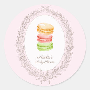 Bonjour Bebe Franse Patisserie Macaroons Ronde Sticker