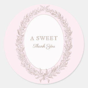 Bonjour Bebe Franse Patisserie Sweet Dank u Ronde Sticker