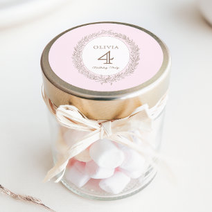 Bonjour Bebe Franse Patisserie Verjaardagsfeestje Ronde Sticker