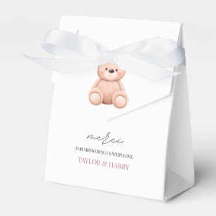 Bonjour Bebe Franse Waterverf Beer Baby shower Fa Bedankdoosjes