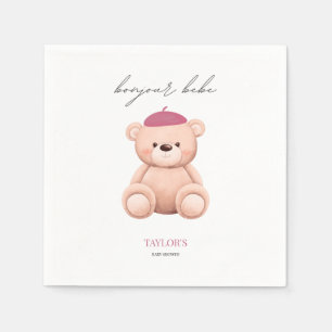 Bonjour Bebe French Waterverf Beer Baby shower Ba Servet