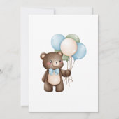 Bonjour bébé | Invitation Baby shower de jouets Wh (Dos)
