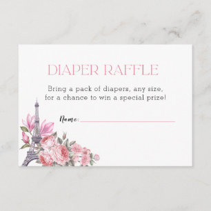 Bonjour Bebe   Luieraftreksel Baby shower Informatiekaartje