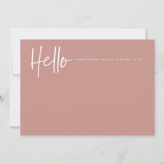 Bonjour bébé naissance photo Faire-part garçon fil (Devant)