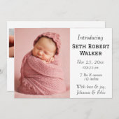 Bonjour, Bébé! : Notre Precious Bundle de la carte (Devant / Derrière)