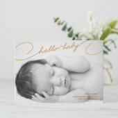 Bonjour bébé - Nouveau-né Faire-part de naissance (Debout devant)