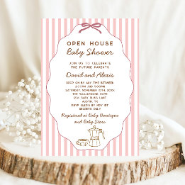 Bonjour Bebe Open Huis Meisje Baby shower Kaart