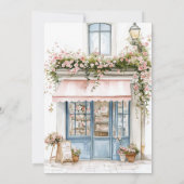 Bonjour Bebe Paris Café Baby shower Invitation (Dos)