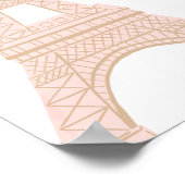 Bonjour Bebe Paris France Baby shower Affiche de b (Coin)