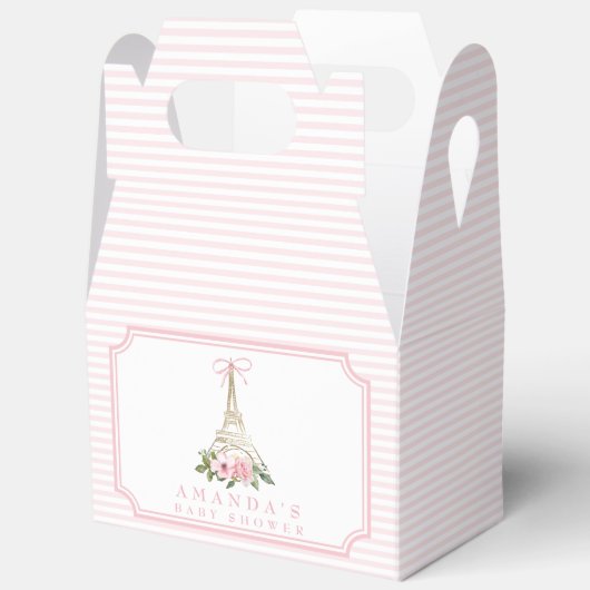 Bonjour Bebe Paris Frans-Roze Eiffel Baby shower Bedankdoosjes (Open)