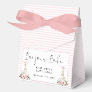Bonjour Bebe Paris Frans-Roze Eiffel Baby shower Bedankdoosjes