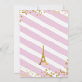 Bonjour Bebe Paris Girl Baby shower Invitation 2 (Dos)