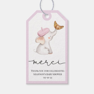 Bonjour Bebe Romantic French Girl Baby shower Cadeaulabel