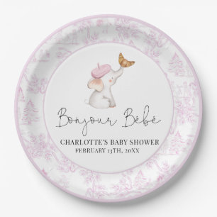 Bonjour Bebe Romantic French Girl Baby shower Pap Papieren Bordje