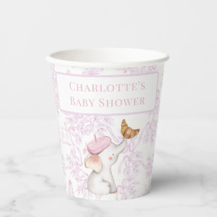 Bonjour Bebe Romantic French Girl Baby shower Papieren Bekers