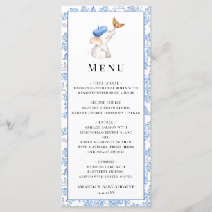 Bonjour Bebe Romantic Mannen Baby shower Menu