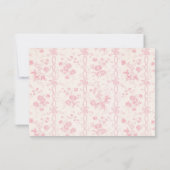 Bonjour Bebe Romantique Rose Carte de remerciement (Dos)