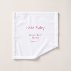 bonjour bébé rose pastel tendance nom date baby sh