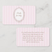 Bonjour Bebe Roze Franse Barok Boeken voor Baby Informatiekaartje (Voorkant / Achterkant)