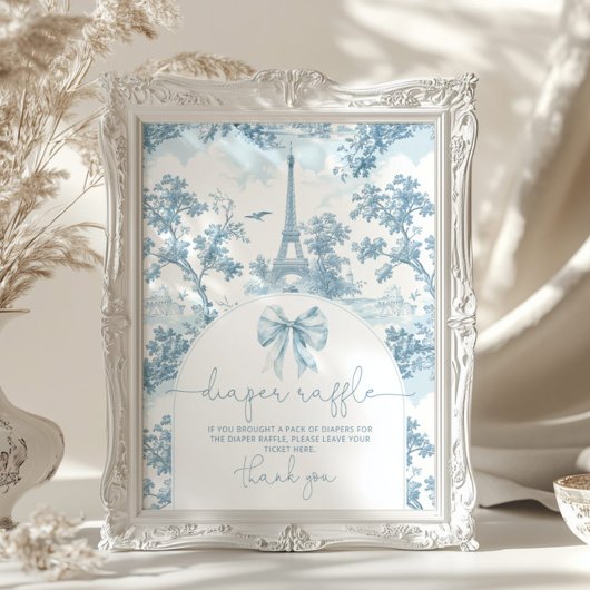 Bonjour bebe Toile de Jouy Luierverloting Poster