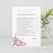 Bonjour Bebe | Wat zei de vader over het Baby show Kaart (Staand voorkant)