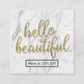 Bonjour belle 3D Gold Script Marbre référence (Devant)