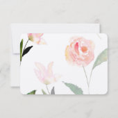 Bonjour Belle aquarelle Florale RSVP (Dos)