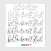 Bonjour Belle ! Autocollants (Feuille)