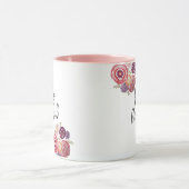 Bonjour belle citation de fleur Coffee Mug (Centre)