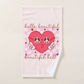 Bonjour belle | Cute et coeur (Serviette à main)