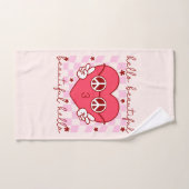 Bonjour belle | Cute et coeur (Serviette à main)