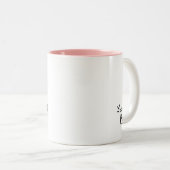 Bonjour Belle Mains Lettré Mug de café à deux tons (Devant droit)