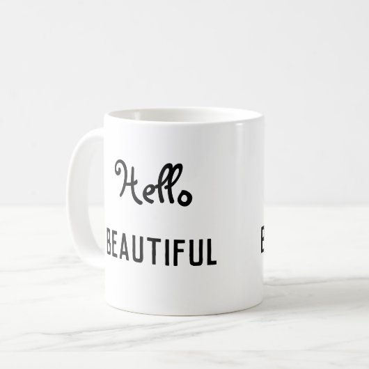 Bonjour Belle Mug de café (Devant gauche)