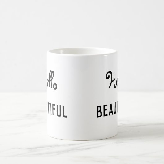 Bonjour Belle Mug de café (Centre)