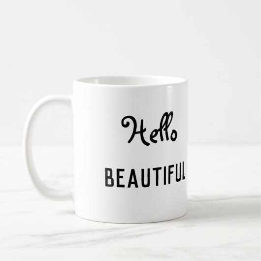 Bonjour Belle Mug de café (Gauche)