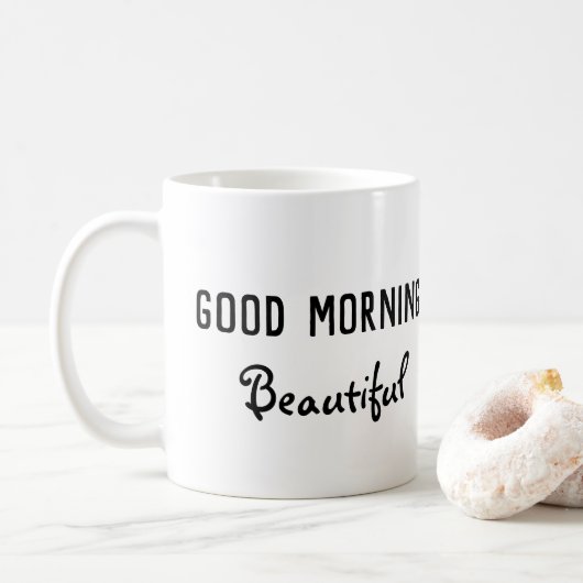 Bonjour Belle Mug de café (Avec donut)
