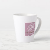 Bonjour Belle - Mug Latte Rose Rose Moderne Chic (Angle droit)
