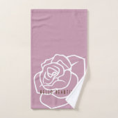 Bonjour Belle - Rose Rose Moderne Chic (Serviette à main)