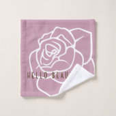Bonjour Belle - Rose Rose Moderne Chic (Gant de toilette)