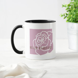 Bonjour Belle - Rose Rose Moderne Élégante Tasse à