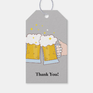 bonjour, bières, bière remercient étiquette cadeau