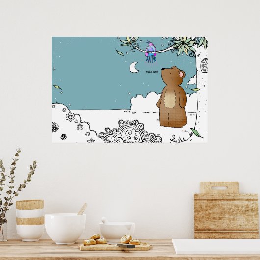 Bonjour Bird a dit M. Bear - affiche (Cuisine)