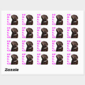 Bonjour Black Brown Labrador Retriever Sticker Éti (Feuille)