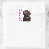 Bonjour Black Brown Labrador Retriever Sticker Éti (Sac)