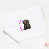 Bonjour Black Brown Labrador Retriever Sticker Éti (Enveloppe)