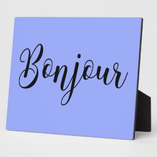 Bonjour-blackText Fotoplaat