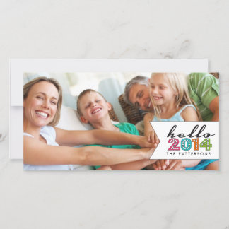 Bonjour Bonne Année 2014 Carte photo de famille