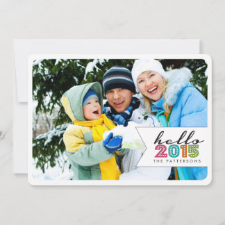 Bonjour Bonne Année 2015 Carte photo de famille