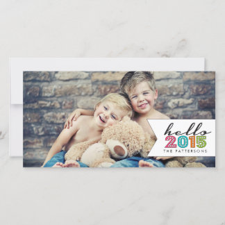 Bonjour Bonne Année 2015 Carte photo de famille
