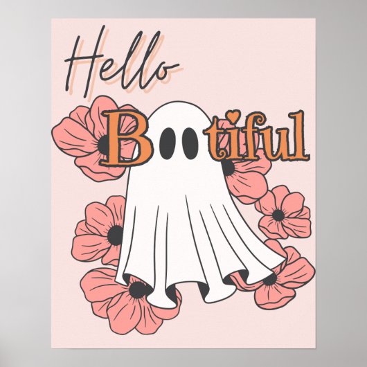 Bonjour BOOtiful Halloween Poster d'Art Mur (Devant)
